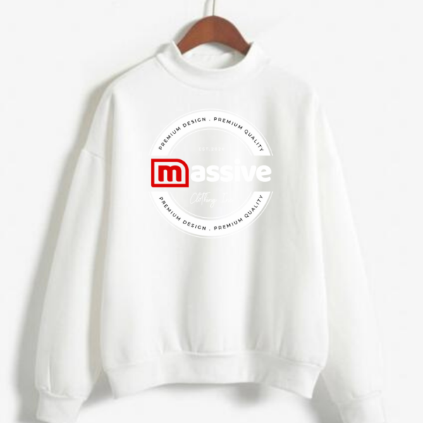 White Massive Sweatshirt - Image 4